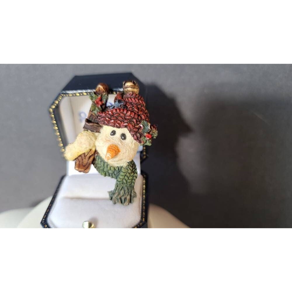 Vintage Snowman Brooch